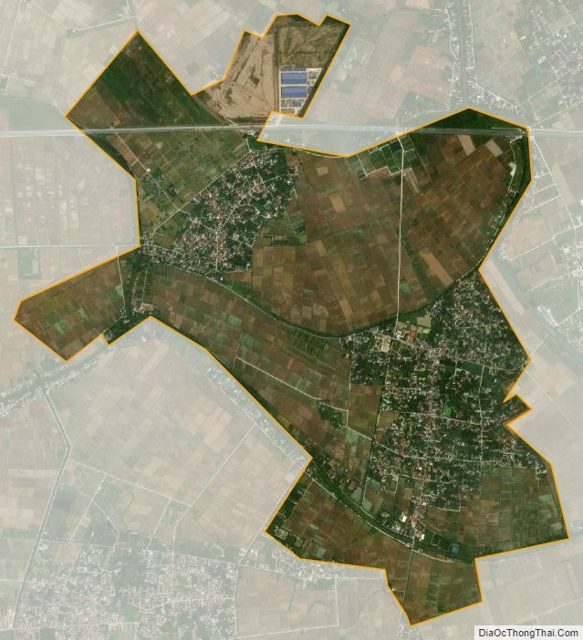 Bản đồ vệ tinh xã Đô Lương, huyện Đông Hưng