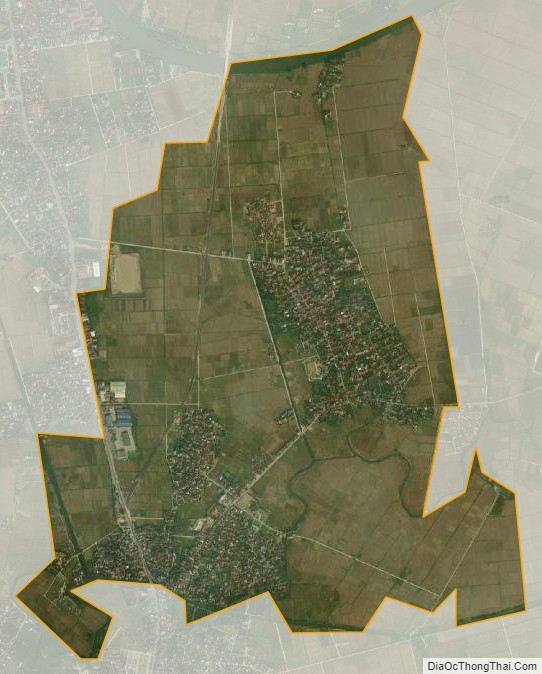 Bản đồ vệ tinh xã Đông Các, huyện Đông Hưng