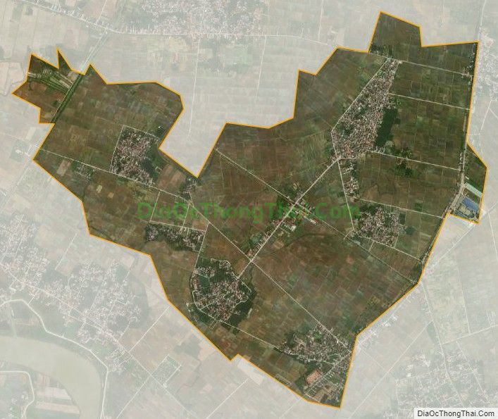 Bản đồ vệ tinh xã Hồng Châu (cũ), huyện Đông Hưng