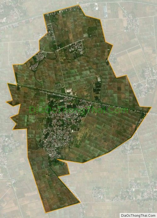 Bản đồ vệ tinh xã Minh Châu (cũ), huyện Đông Hưng