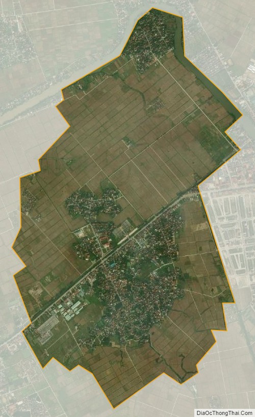 Bản đồ vệ tinh xã Nguyên Xá, huyện Đông Hưng