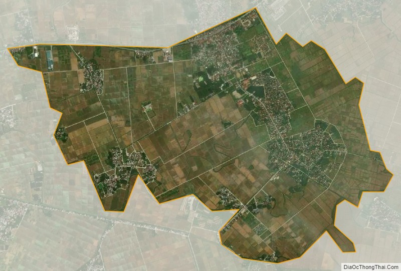 Bản đồ vệ tinh xã Phú Châu, huyện Đông Hưng