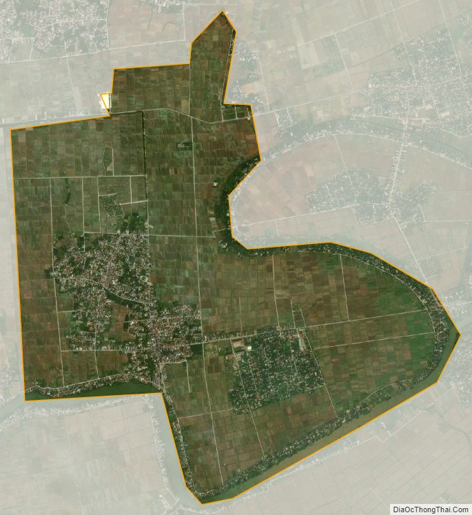 Bản đồ vệ tinh xã Phú Lương, huyện Đông Hưng