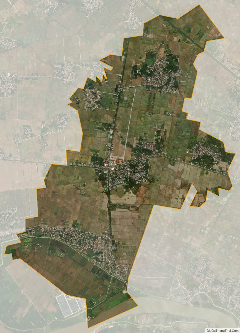 Bản đồ vệ tinh xã Chí Hòa, huyện Hưng Hà