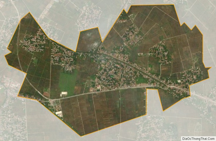 Bản đồ vệ tinh xã Liên Hiệp, huyện Hưng Hà