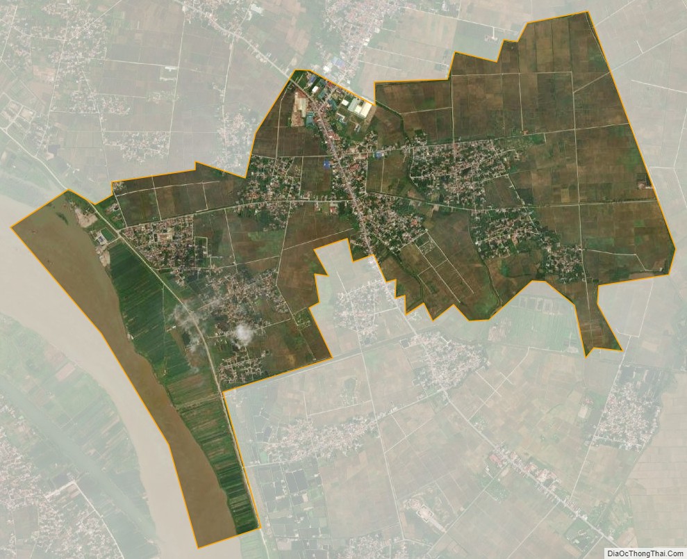 Bản đồ vệ tinh xã Minh Tân, huyện Hưng Hà