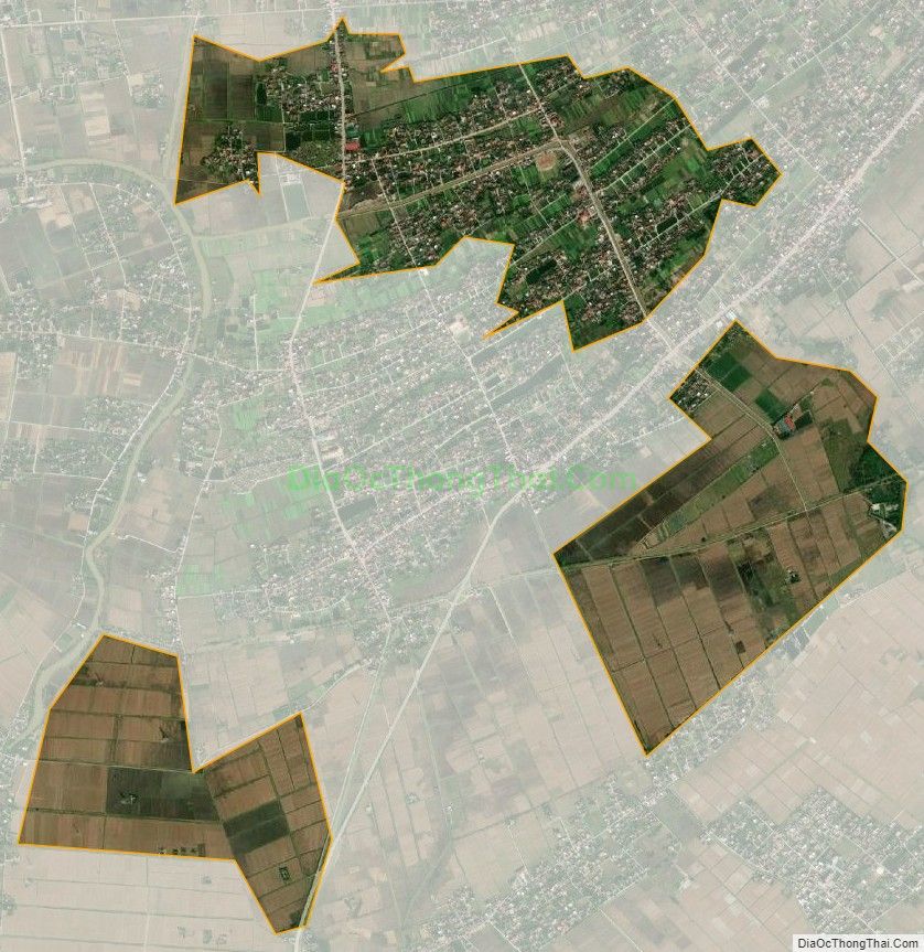 Bản đồ vệ tinh xã Thái Học (cũ), huyện Thái Thụy