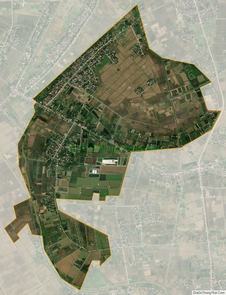 Bản đồ vệ tinh xã Thái Hồng (cũ), huyện Thái Thụy