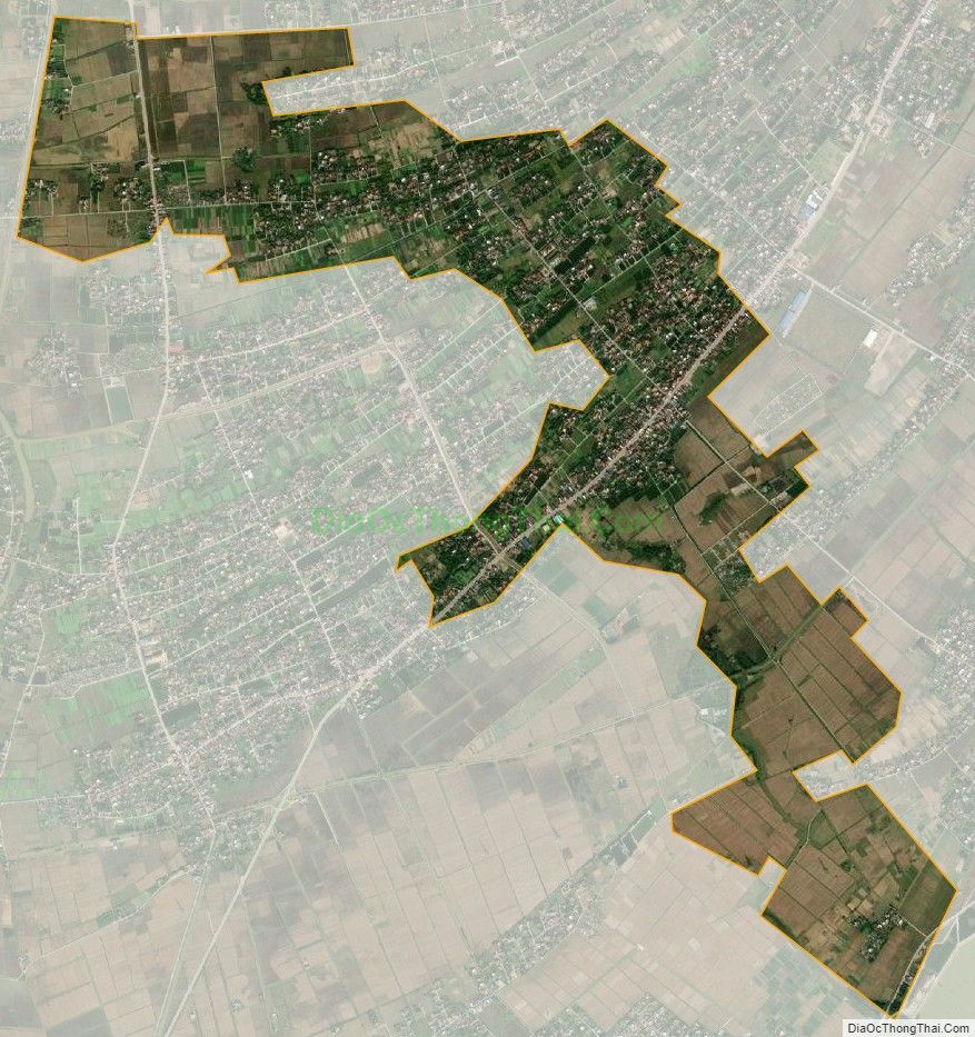 Bản đồ vệ tinh xã Thái Tân (cũ), huyện Thái Thụy
