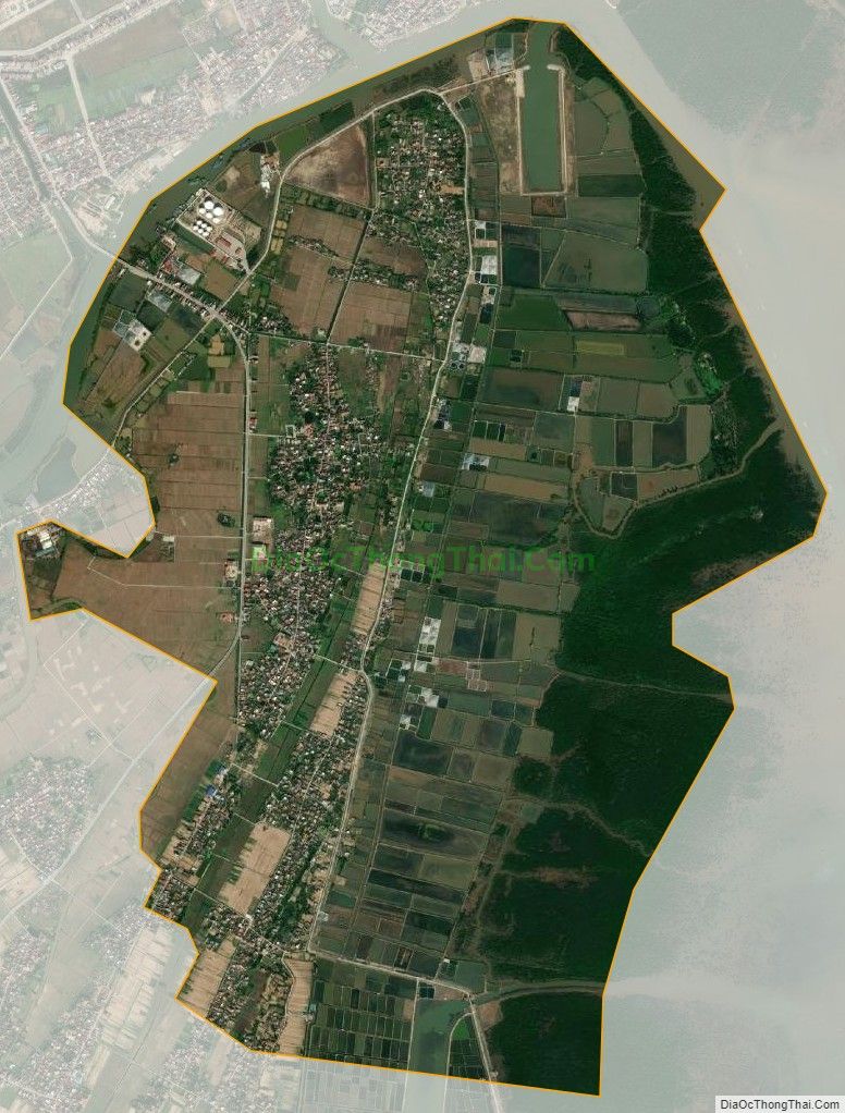 Bản đồ vệ tinh xã Thái Thượng, huyện Thái Thụy
