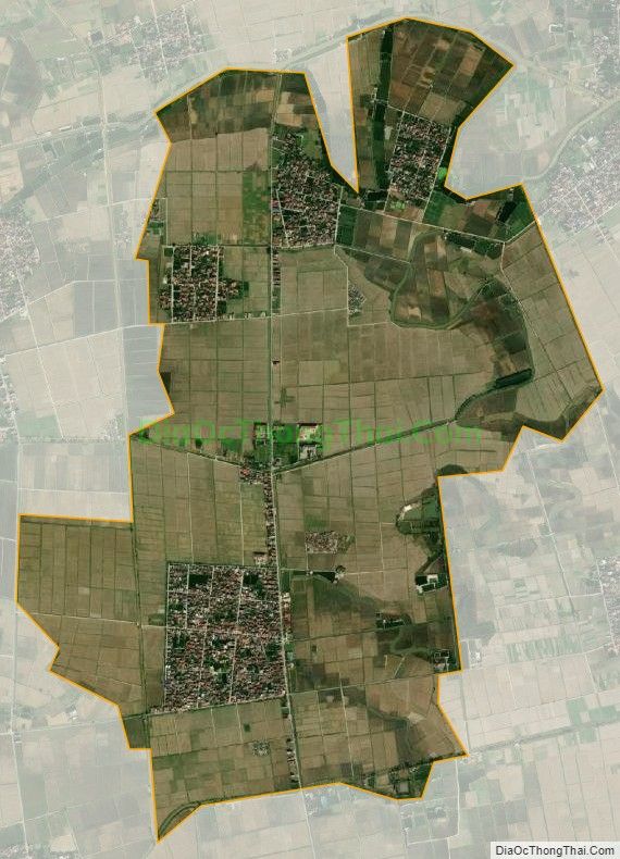 Bản đồ vệ tinh xã Thụy Dân, huyện Thái Thụy