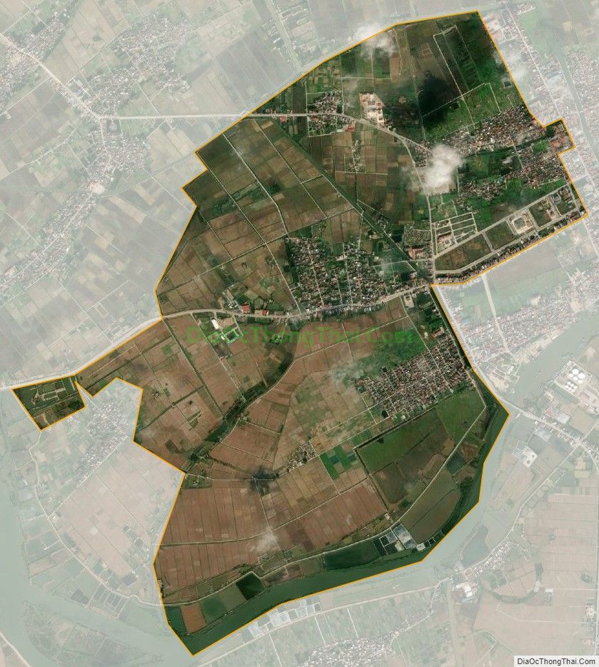 Bản đồ vệ tinh xã Thụy Hà (cũ), huyện Thái Thụy