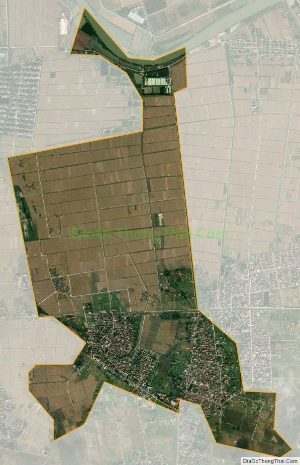 Bản đồ vệ tinh xã Thụy Hồng (cũ), huyện Thái Thụy