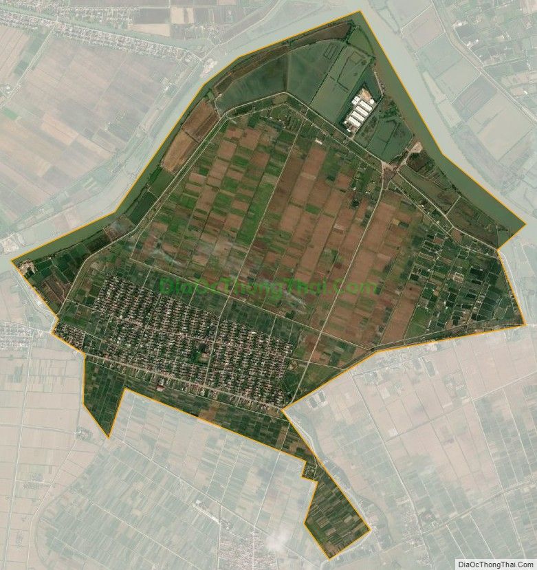 Bản đồ vệ tinh xã Thụy Tân (cũ), huyện Thái Thụy