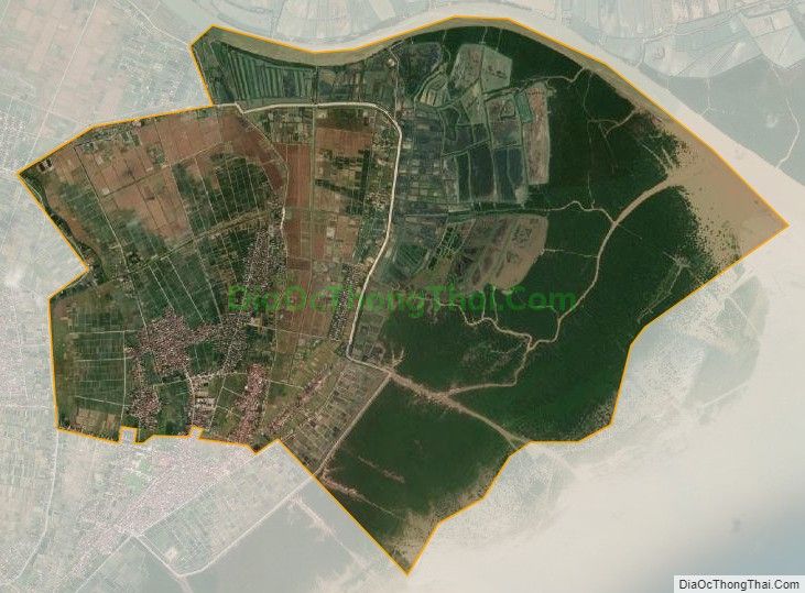Bản đồ vệ tinh xã Thụy Trường, huyện Thái Thụy