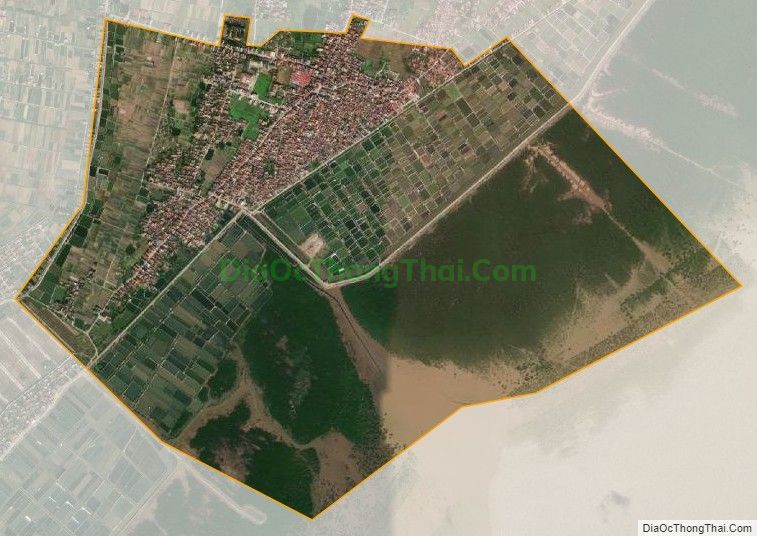 Bản đồ vệ tinh xã Thụy Xuân, huyện Thái Thụy