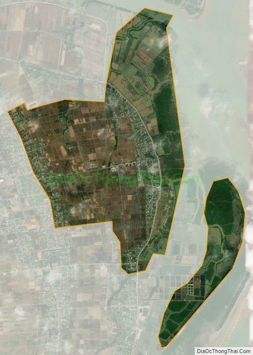 Bản đồ vệ tinh xã Đông Long, huyện Tiền Hải