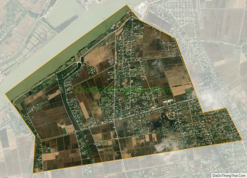 Bản đồ vệ tinh xã Đông Trà, huyện Tiền Hải
