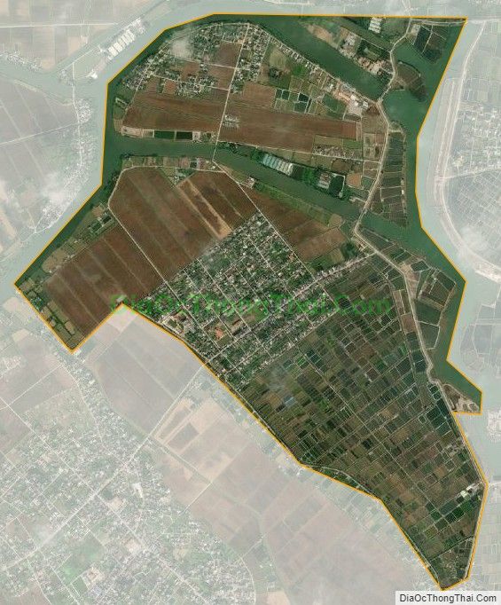 Bản đồ vệ tinh xã Nam Cường, huyện Tiền Hải