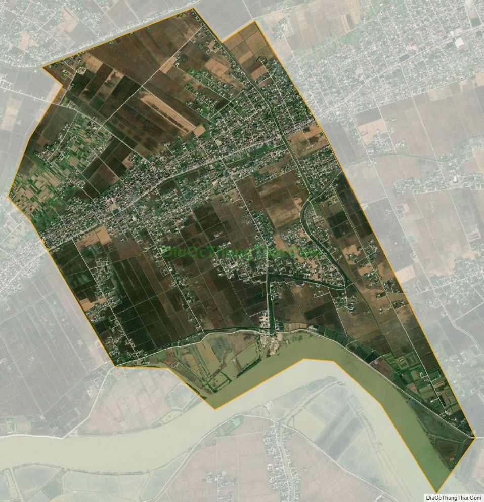 Bản đồ vệ tinh xã Nam Hồng, huyện Tiền Hải