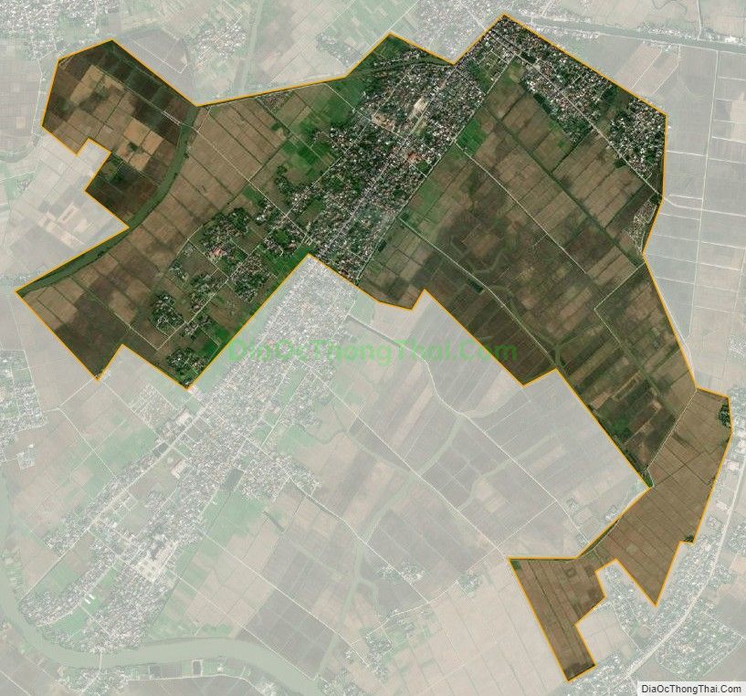 Bản đồ vệ tinh xã Phương Công, huyện Tiền Hải