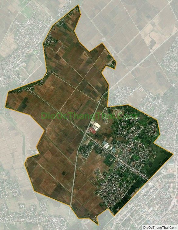 Bản đồ vệ tinh xã Tây An (cũ), huyện Tiền Hải