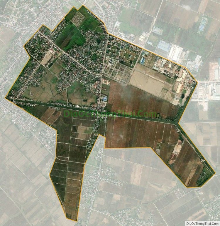 Bản đồ vệ tinh xã Tây Giang, huyện Tiền Hải