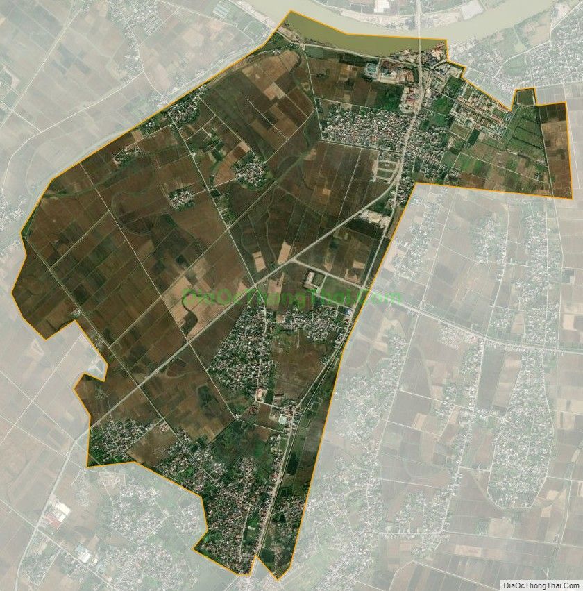 Bản đồ vệ tinh xã Tây Lương, huyện Tiền Hải