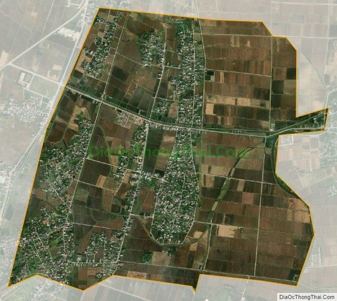 Bản đồ vệ tinh xã Tây Ninh, huyện Tiền Hải