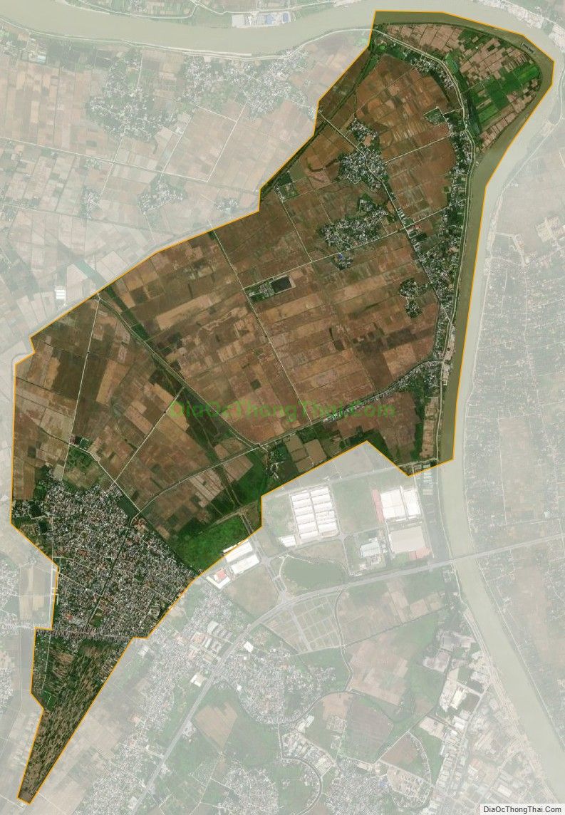 Bản đồ vệ tinh xã Tân Phong, huyện Vũ Thư