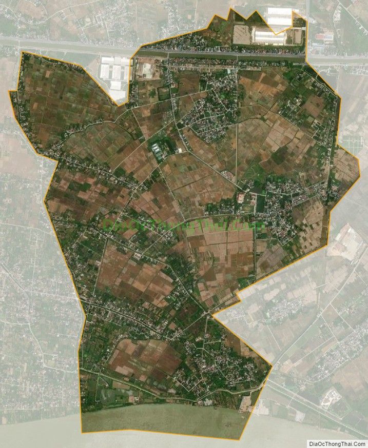 Bản đồ vệ tinh xã Tự Tân, huyện Vũ Thư