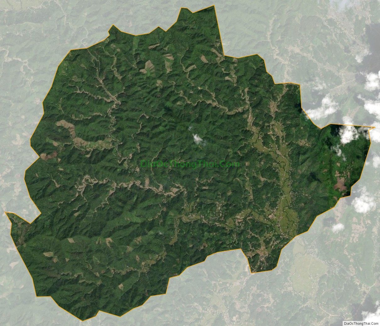 Bản đồ vệ tinh xã Quy Kỳ, huyện Định Hóa
