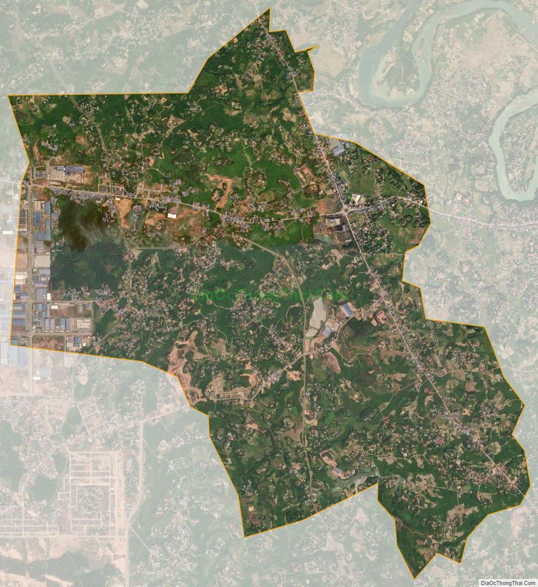 Bản đồ vệ tinh xã Điềm Thụy, huyện Phú Bình
