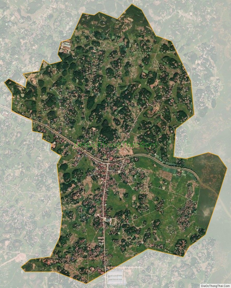 Bản đồ vệ tinh Thị trấn Hương Sơn, huyện Phú Bình