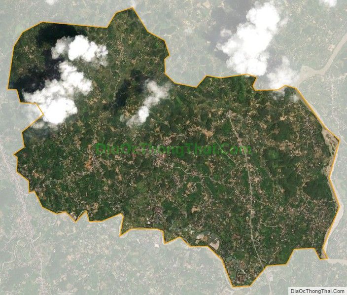 Bản đồ vệ tinh xã Vô Tranh, huyện Phú Lương