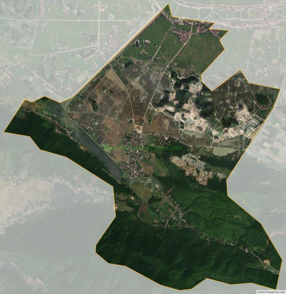 Bản đồ vệ tinh xã Hà Tân, huyện Hà Trung