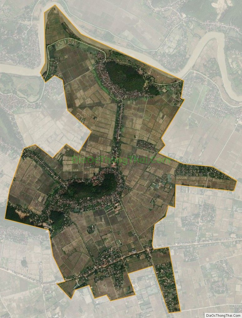 Bản đồ vệ tinh xã Cầu Lộc, huyện Hậu Lộc