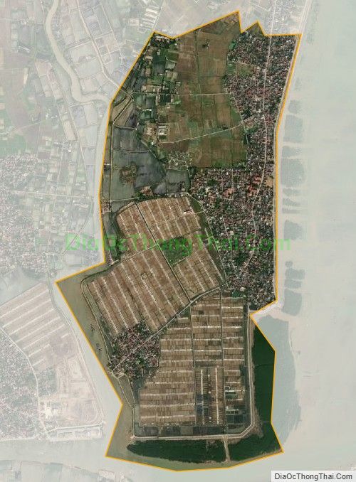Bản đồ vệ tinh xã Hải Lộc, huyện Hậu Lộc