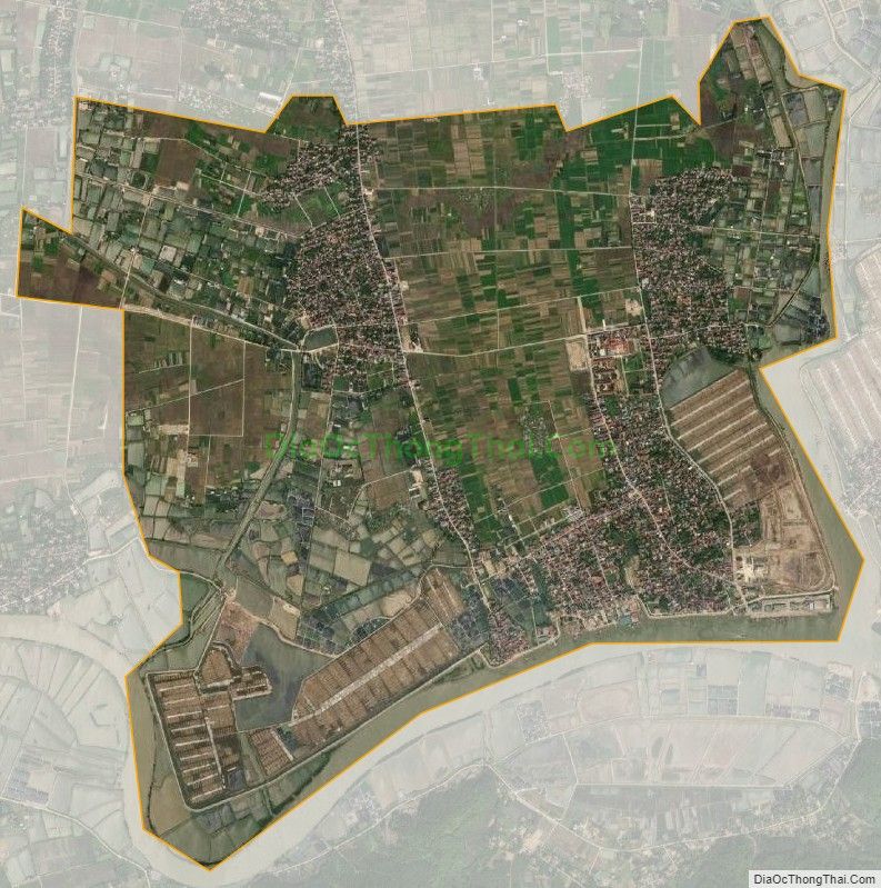 Bản đồ vệ tinh xã Hòa Lộc, huyện Hậu Lộc