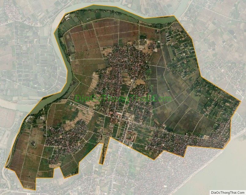 Bản đồ vệ tinh xã Hưng Lộc, huyện Hậu Lộc