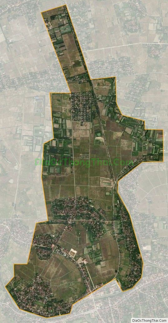 Bản đồ vệ tinh xã Lộc Tân (cũ), huyện Hậu Lộc