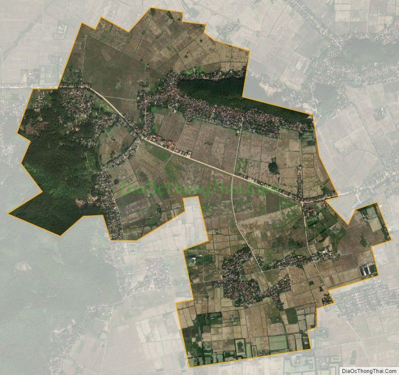 Bản đồ vệ tinh xã Thành Lộc, huyện Hậu Lộc