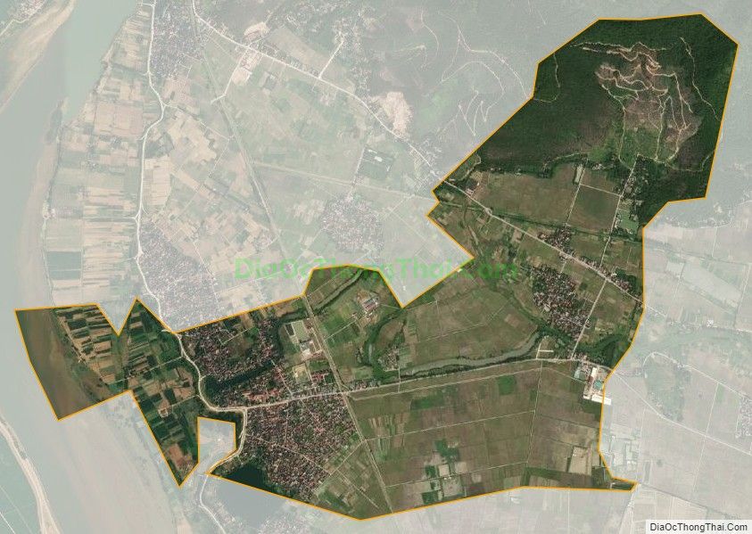 Bản đồ vệ tinh xã Hoằng Xuân, huyện Hoằng Hóa