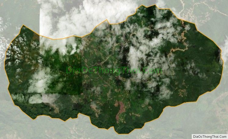 Bản đồ vệ tinh xã Mường Chanh, huyện Mường Lát