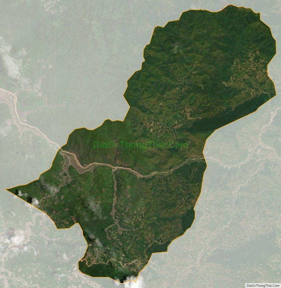 Bản đồ vệ tinh xã Tén Tằn (cũ), huyện Mường Lát