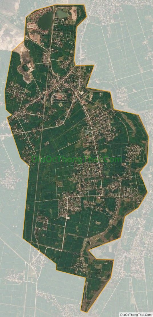 Bản đồ vệ tinh xã Hoàng Giang, huyện Nông Cống
