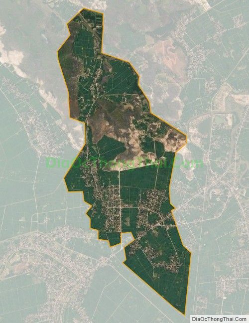 Bản đồ vệ tinh xã Hoàng Sơn, huyện Nông Cống