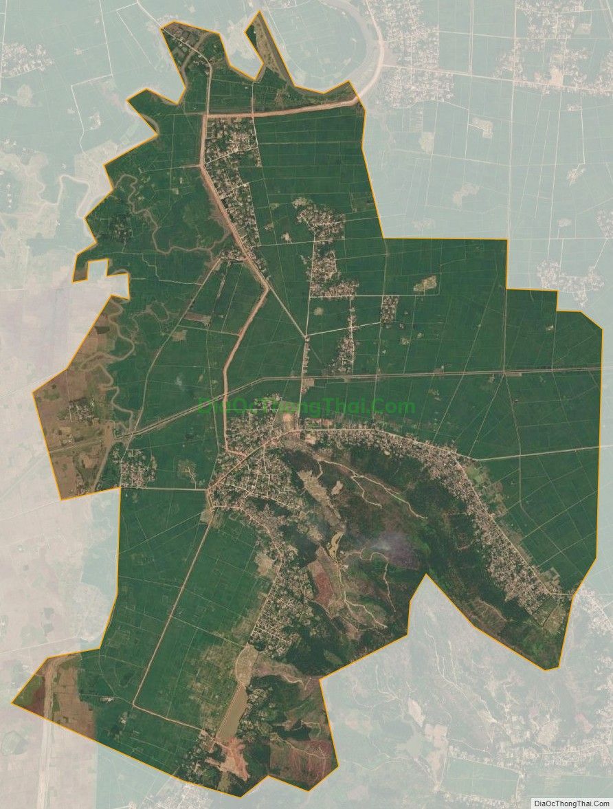 Bản đồ vệ tinh xã Thăng Bình, huyện Nông Cống