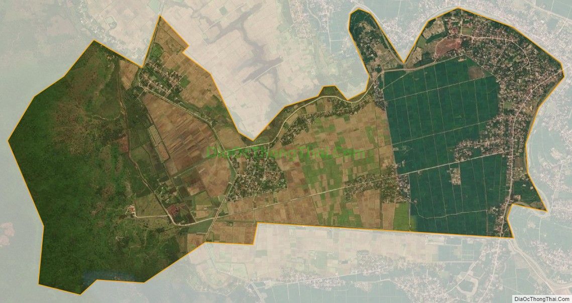 Bản đồ vệ tinh xã Trung Thành, huyện Nông Cống