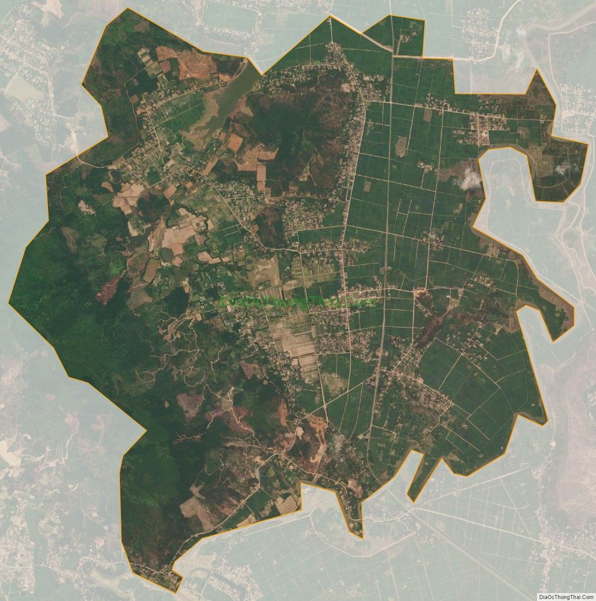 Bản đồ vệ tinh xã Tượng Sơn, huyện Nông Cống